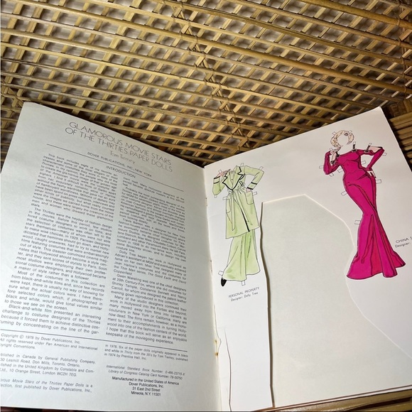 Vintage Glamorous Movie Stars of The 30s Paperdoll Book 1978 - Picture 3 of 10
